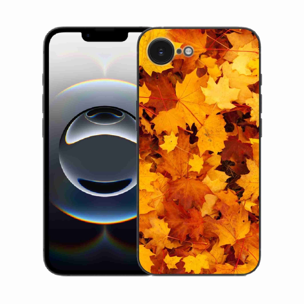 Zselés borítás mmCase iPhone 16e készülékhez - juharlevelek