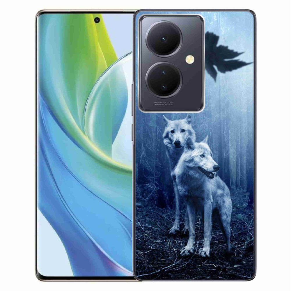Gél borítás mmCase a Vivo V29 Lite 5G-hez - farkasok az erdőben