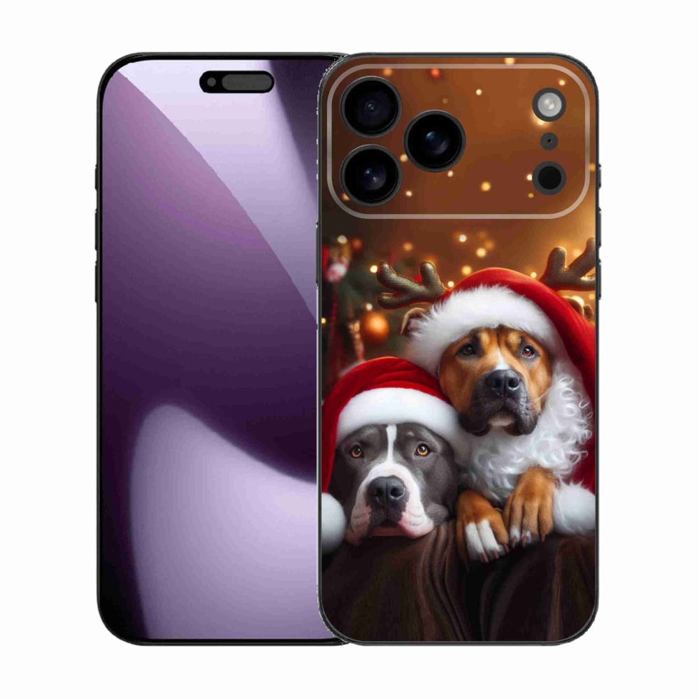 Gél borítás mmCase iPhone 17 Pro Max készülékhez - Karácsonyi kutyák