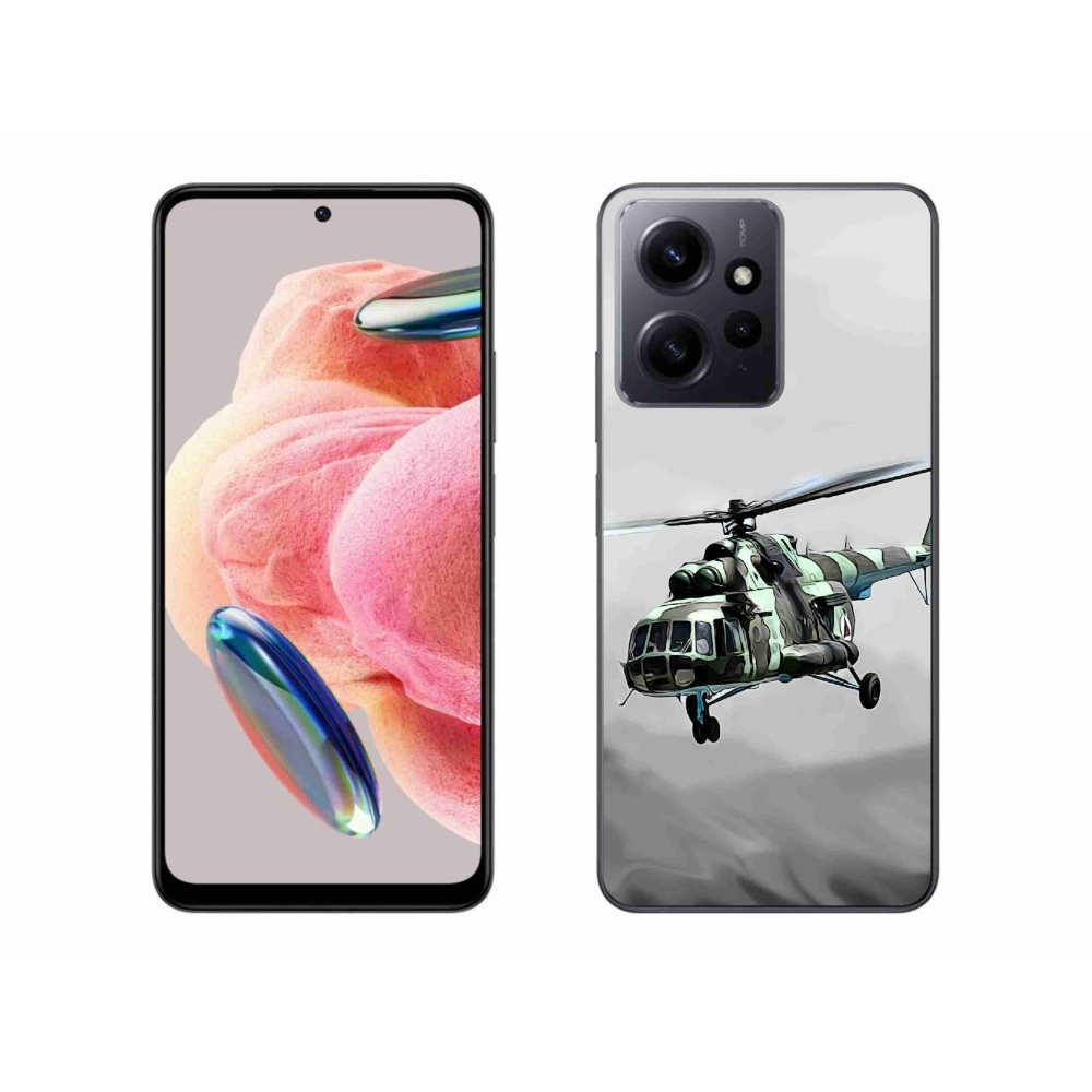 Gél borítás mmCase a Xiaomi Redmi Note 12 4G - katonai helikopterhez