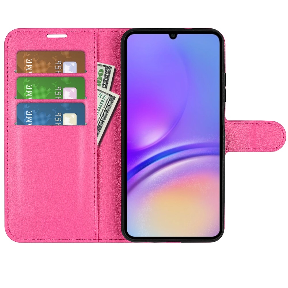 Litchi könyv tok Samsung Galaxy A07 4G - rózsaszínű