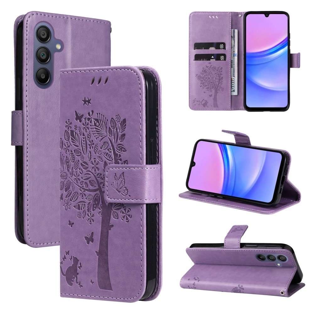 Fák könyve tok Samsung Galaxy A16 4G/5G/A26 5G - világos lila