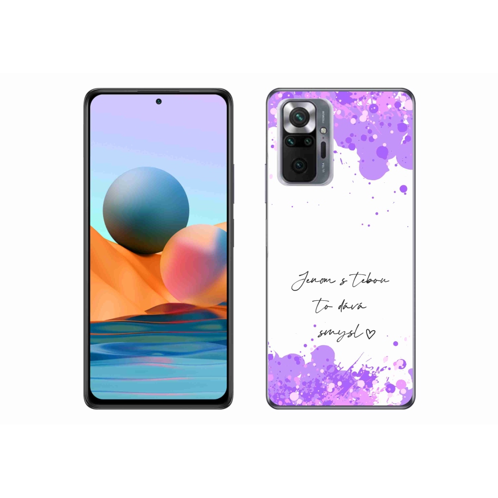 Gél borító mmCase a Xiaomi Redmi Note 10 Pro készülékhez - szerelmes szöveg fehér háttérrel