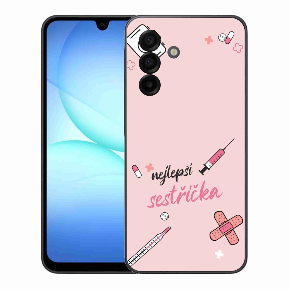 Gél borító mmCase Samsung Galaxy A17 4G/5G - legjobb kishúg rózsaszín háttérrel