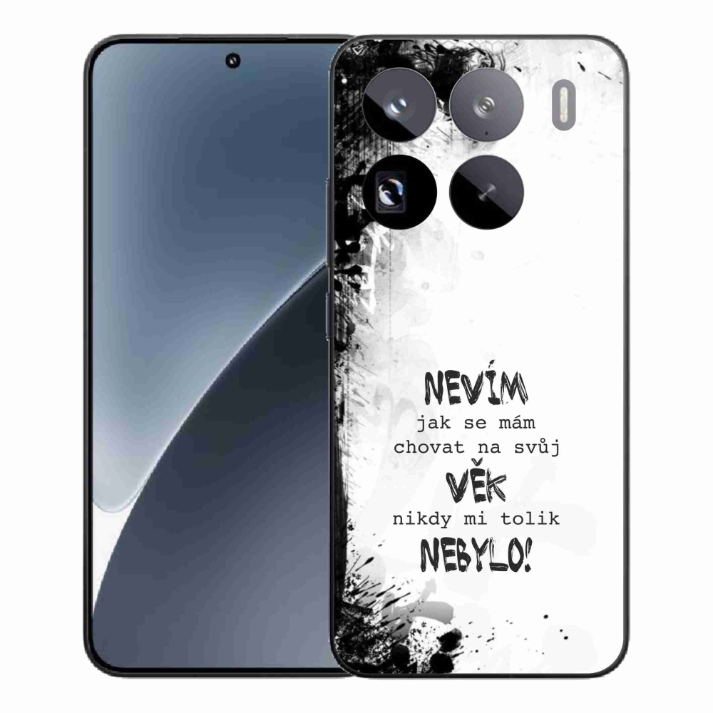 Gél borító mmCase a Xiaomi 15 Pro-hoz - vicces szöveg 14 fehér háttérrel