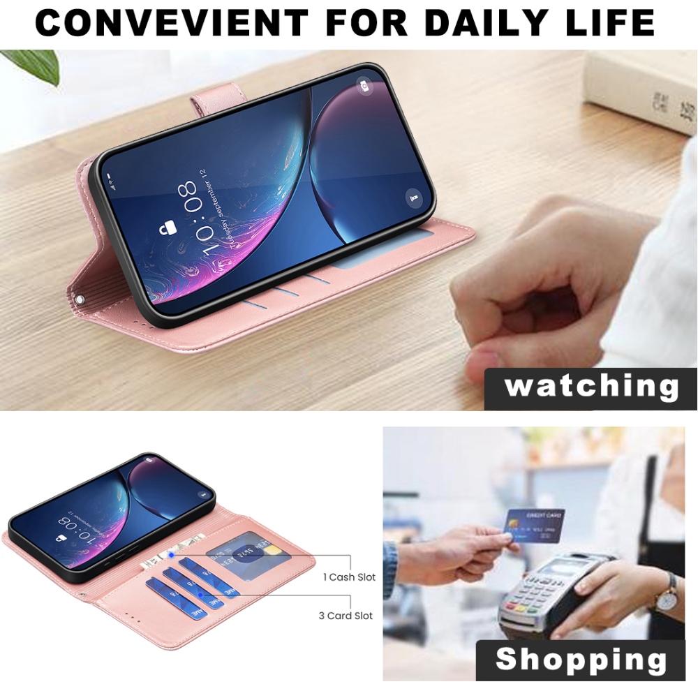 Clover könyvtáska iPhone 17 készülékhez - arany