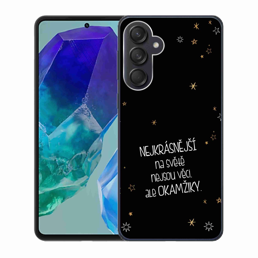 Gél borítás mmCase Samsung Galaxy M55 5G - idézem 4 fekete háttér