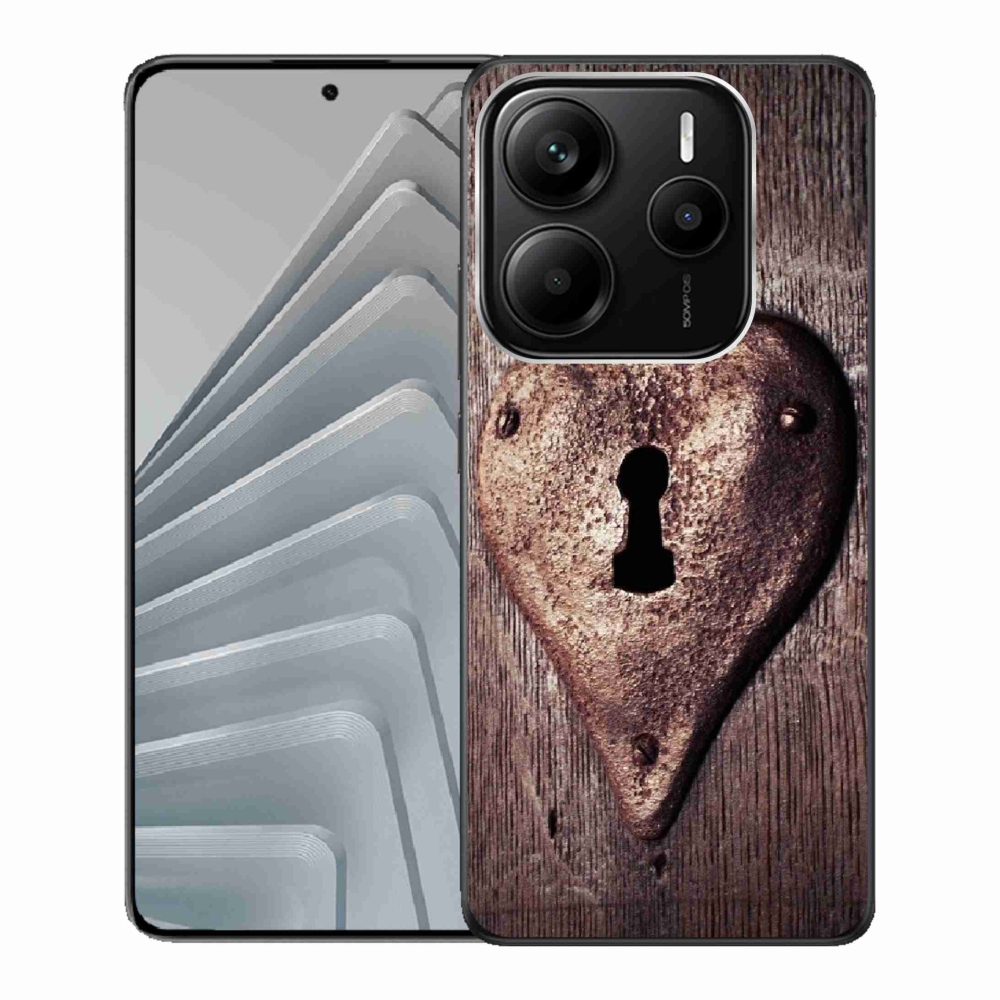 Gél borítás mmCase a Xiaomi Redmi Note 14 5G-hez - szív alakú lakat