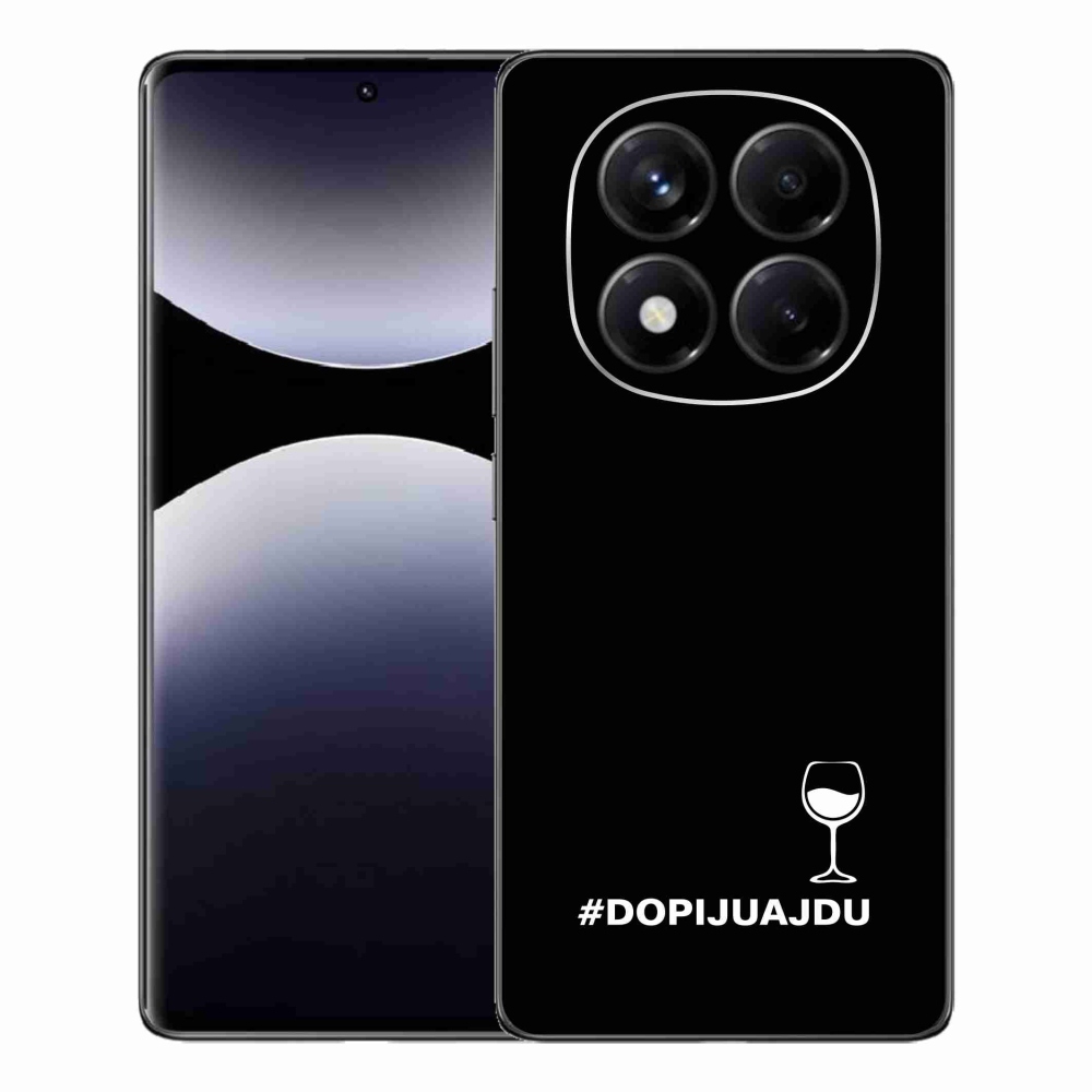 Gél borítás mmCase a Xiaomi Redmi Note 14 Pro készülékhez - bor motívum fekete háttérrel