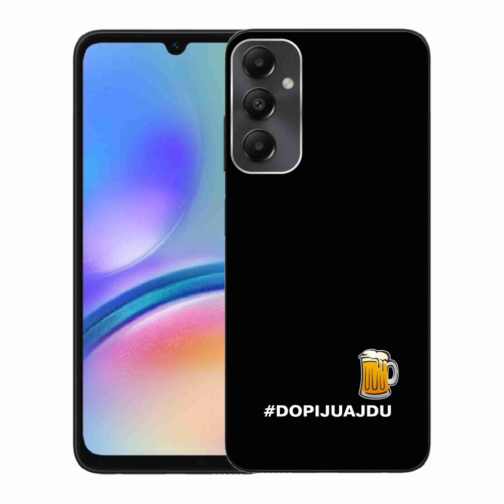 Gél borító mmCase Samsung Galaxy A05s - sör motívum 1 fekete háttér
