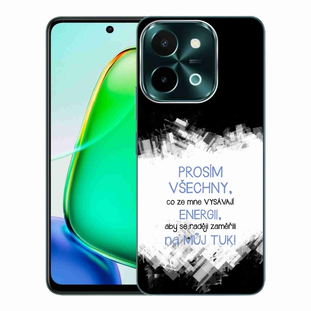 Zselés borító mmCase a Vivo Y28-hoz - vicces szöveg 1 kék