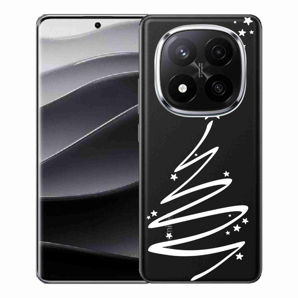 Gél borítás mmCase a Xiaomi Redmi Note 14 Pro+ 5G számára - fehér fa átlátszó háttérrel