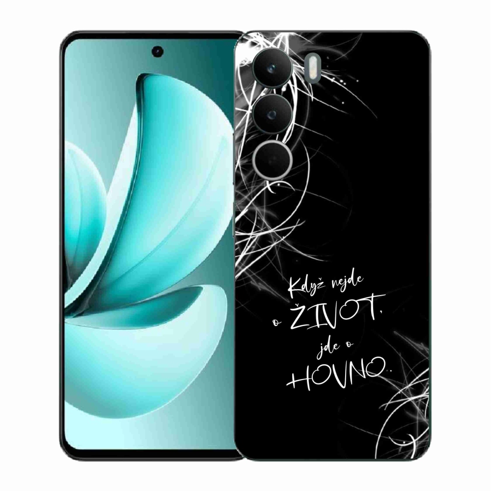 Gél borító mmCase a Realme C71 készülékhez - vicces szöveg 16 fekete háttér