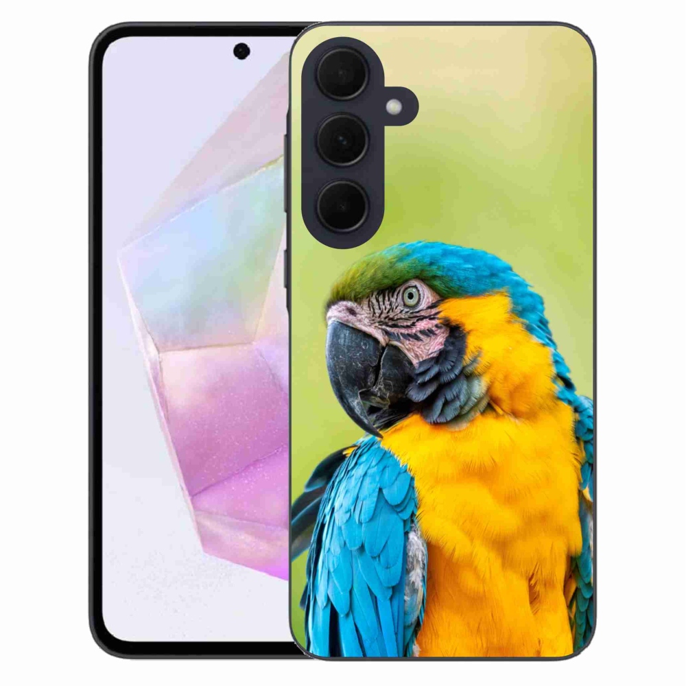Gél tok mmCase a Samsung Galaxy A35 5G készülékhez - papagáj ara 2