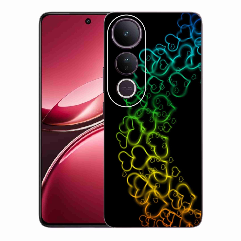 Gél borítás mmCase a Vivo V50 Lite 4G/5G készülékhez - színes szívek