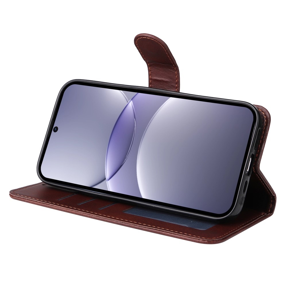 Könyvtáska a Huawei Nova 13 5G-hez - barna színű