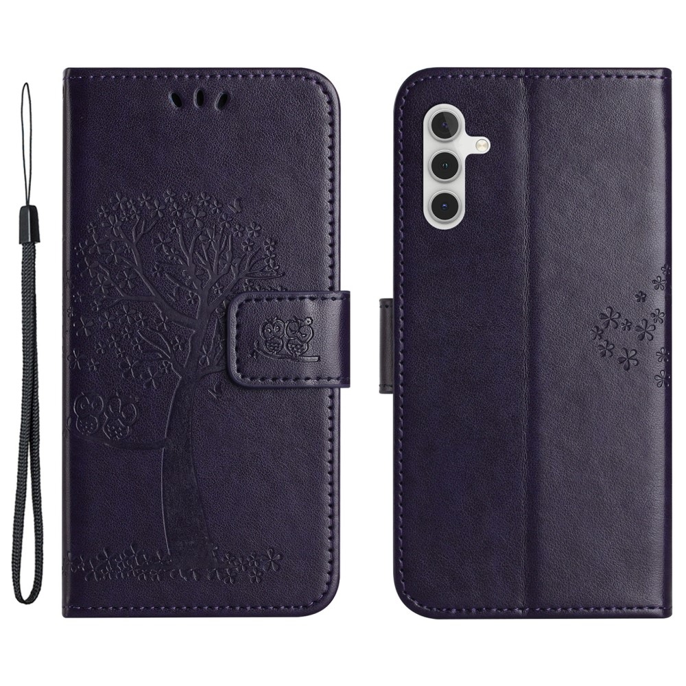 Fa könyv tok Samsung Galaxy A35 5G - sötét lila