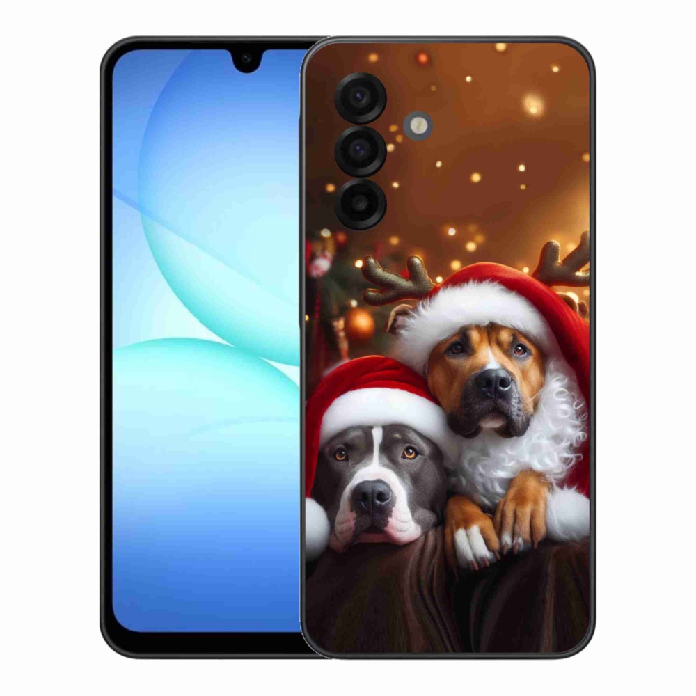 Gél borító mmCase Samsung Galaxy A17 4G/5G - Karácsonyi kutyák