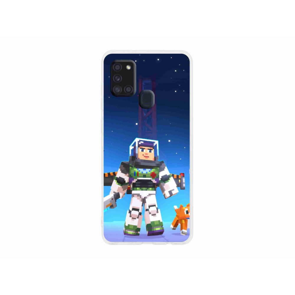 Gél borítás mmCase Samsung Galaxy A21s készülékhez - minecraft 2