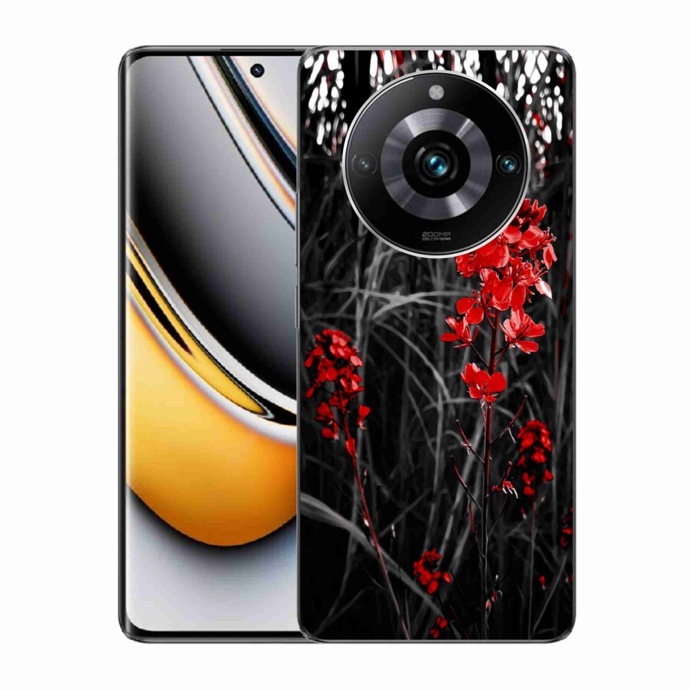 Gél borítás mmCase a Realme 11 Pro/11 Pro+ készülékhez - piros növény