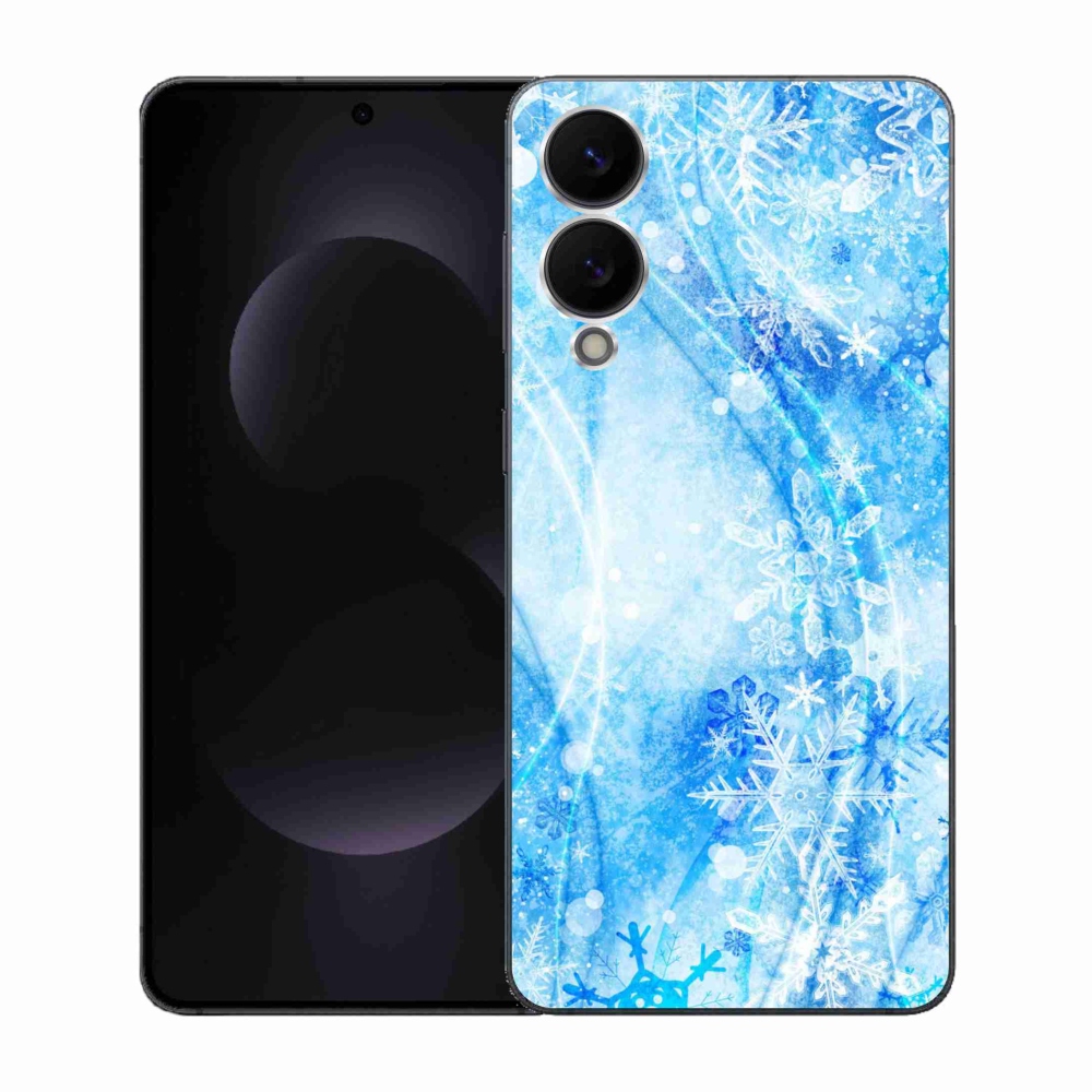 Gél borítás mmCase Samsung Galaxy S25 Edge készülékhez - hópelyhek