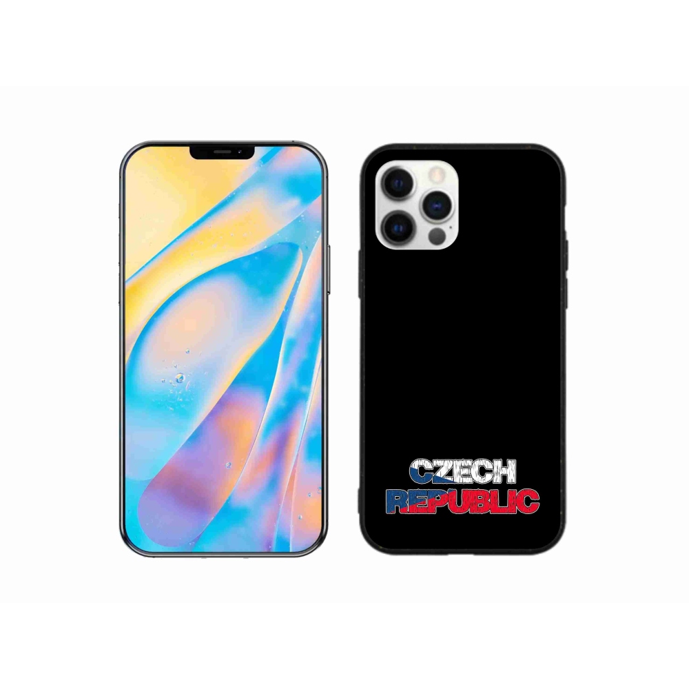 Gél borítás mmCase iPhone 12 készülékhez - Csehország fekete háttér