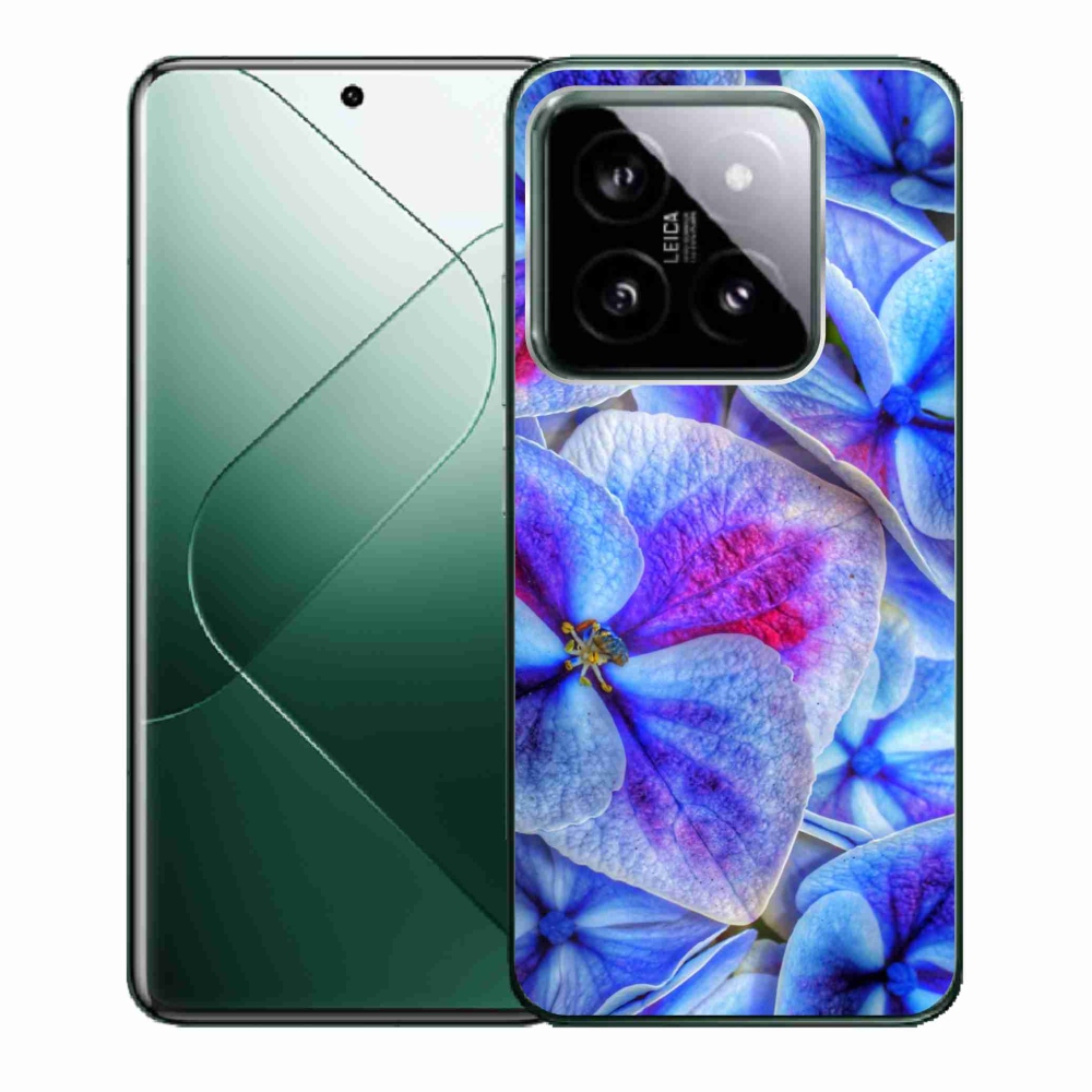 Gél borító mmCase a Xiaomi 14 - kék virágok 1