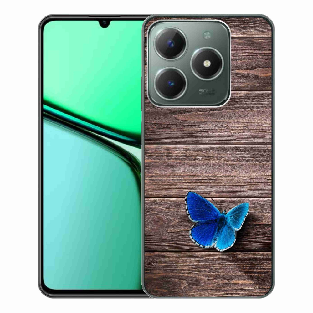 Zselés tok mmCase a Realme C61 készülékhez - kék pillangó 1