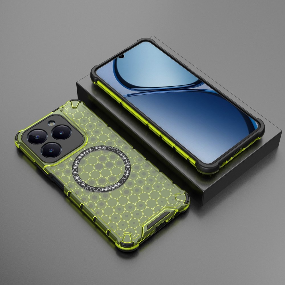 Mézédes tartós védőburkolat MagSafe-rel a Realme C61/C63 készülékre - zöld színű