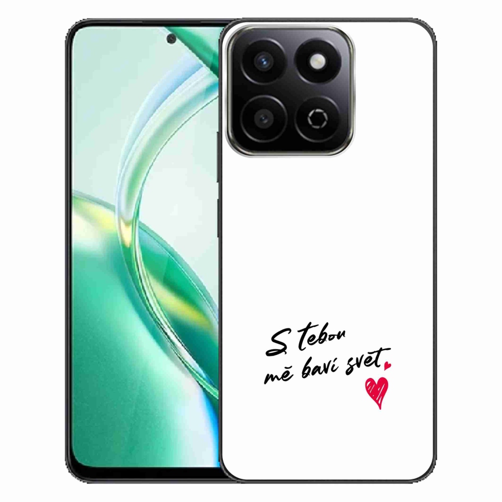 Gél borító mmCase a Honor 200 Smart 5G készülékhez - szerelmes szöveg 1 fehér háttér