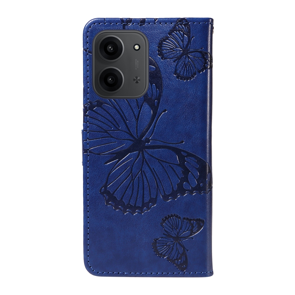 Nagy pillangó könyv tok Xiaomi Redmi 15C 4G/5G (173mm) - kék