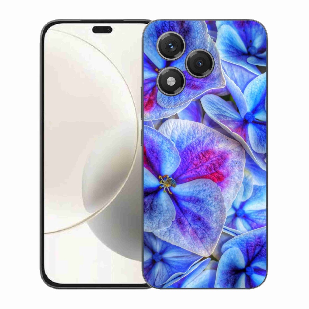 Zselés borító mmCase a Honor 400 Lite-hoz - kék virágok 1