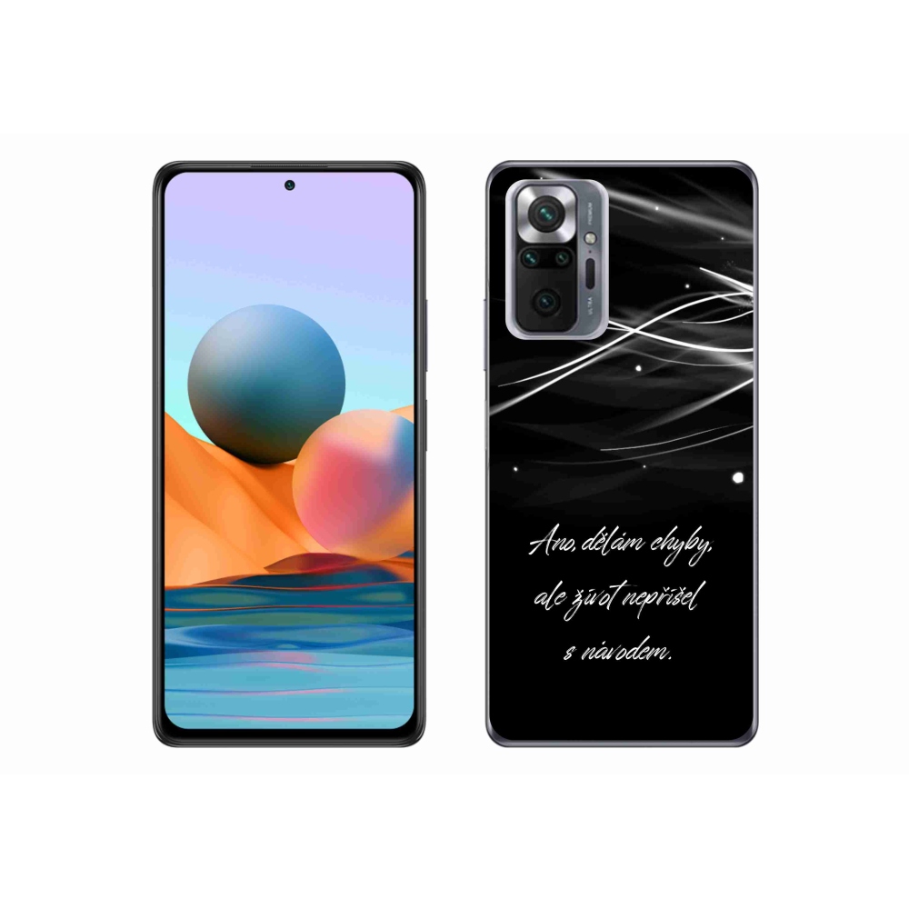 Gél borítás mmCase a Xiaomi Redmi Note 10 Pro készülékhez - idézem fekete háttérrel