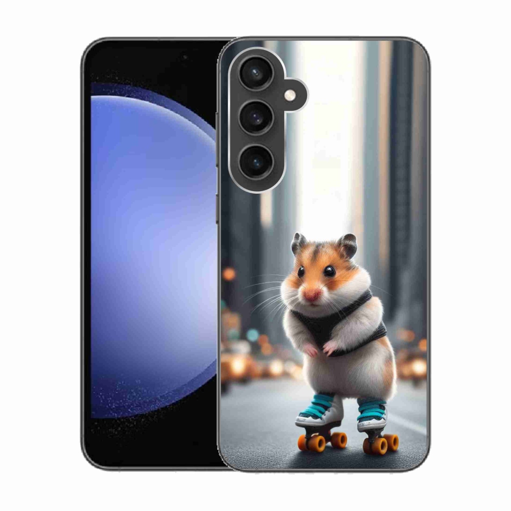 Zselés borítás mmCase Samsung Galaxy S23 FE készülékhez - hörcsög korcsolyán