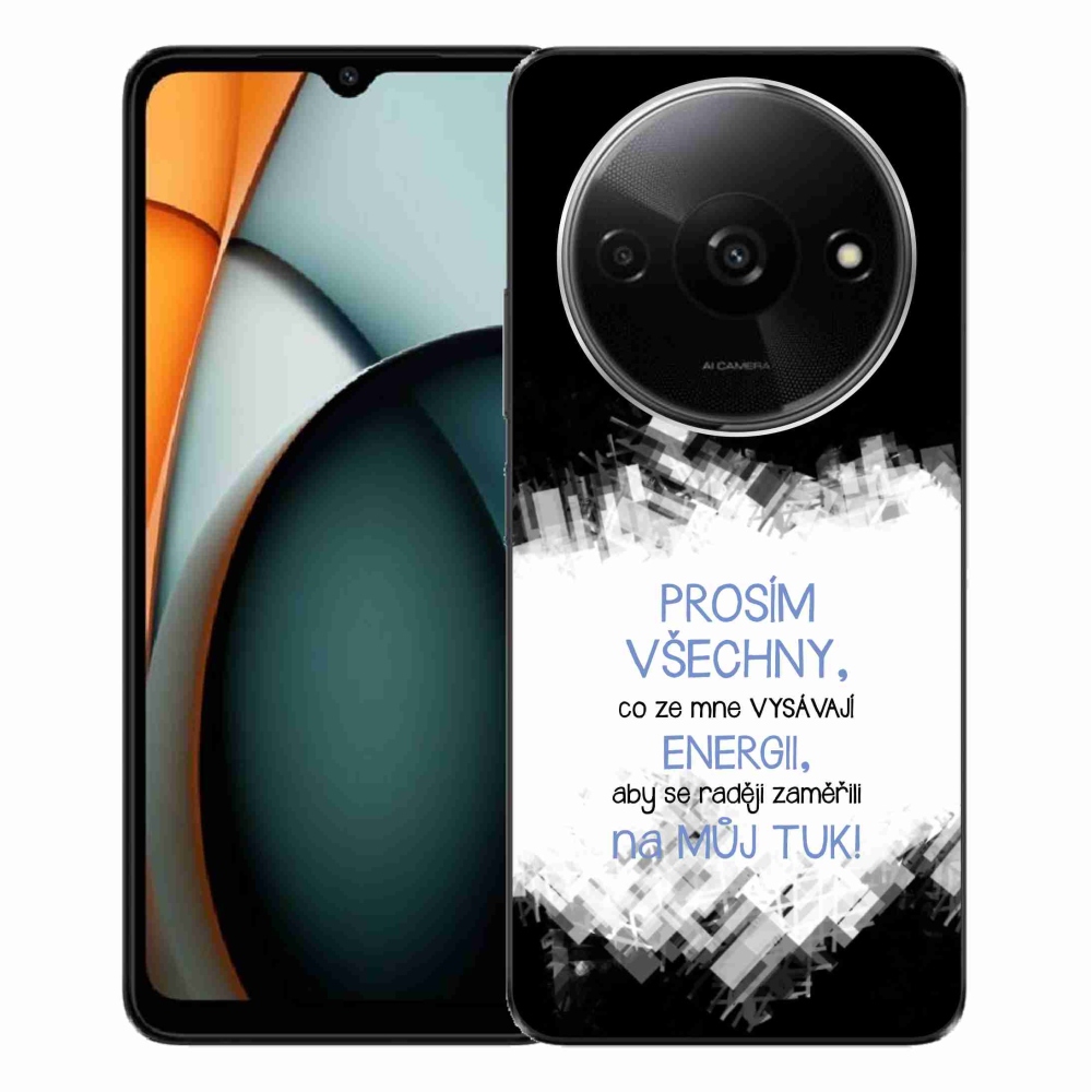 Gél borító mmCase a Xiaomi Redmi A3-hoz - vicces szöveg 1 kék