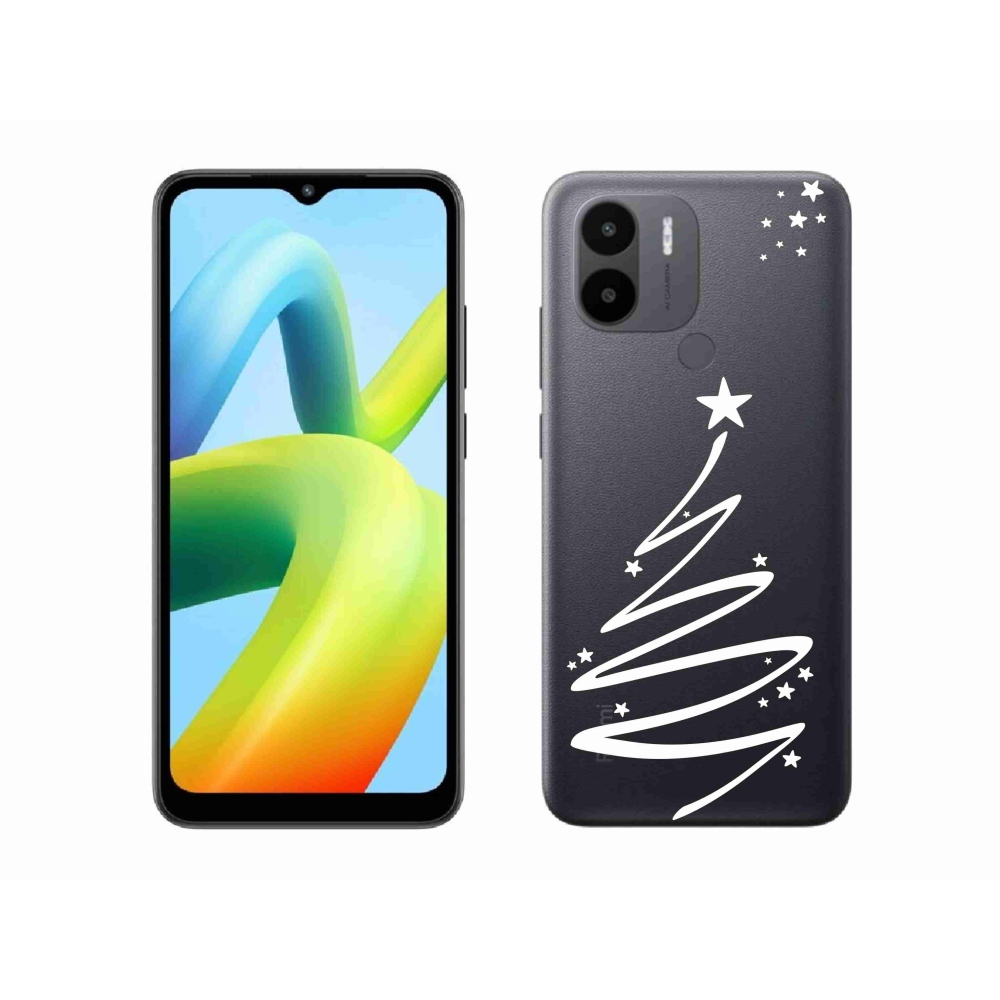 Gél borítás mmCase a Xiaomi Redmi A1/Redmi A2 készülékhez - fehér fa átlátszó háttérrel