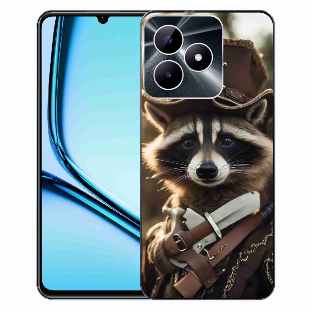 Zselés borító mmCase a Realme Note 50 készülékhez - mosómedve egyenruhában