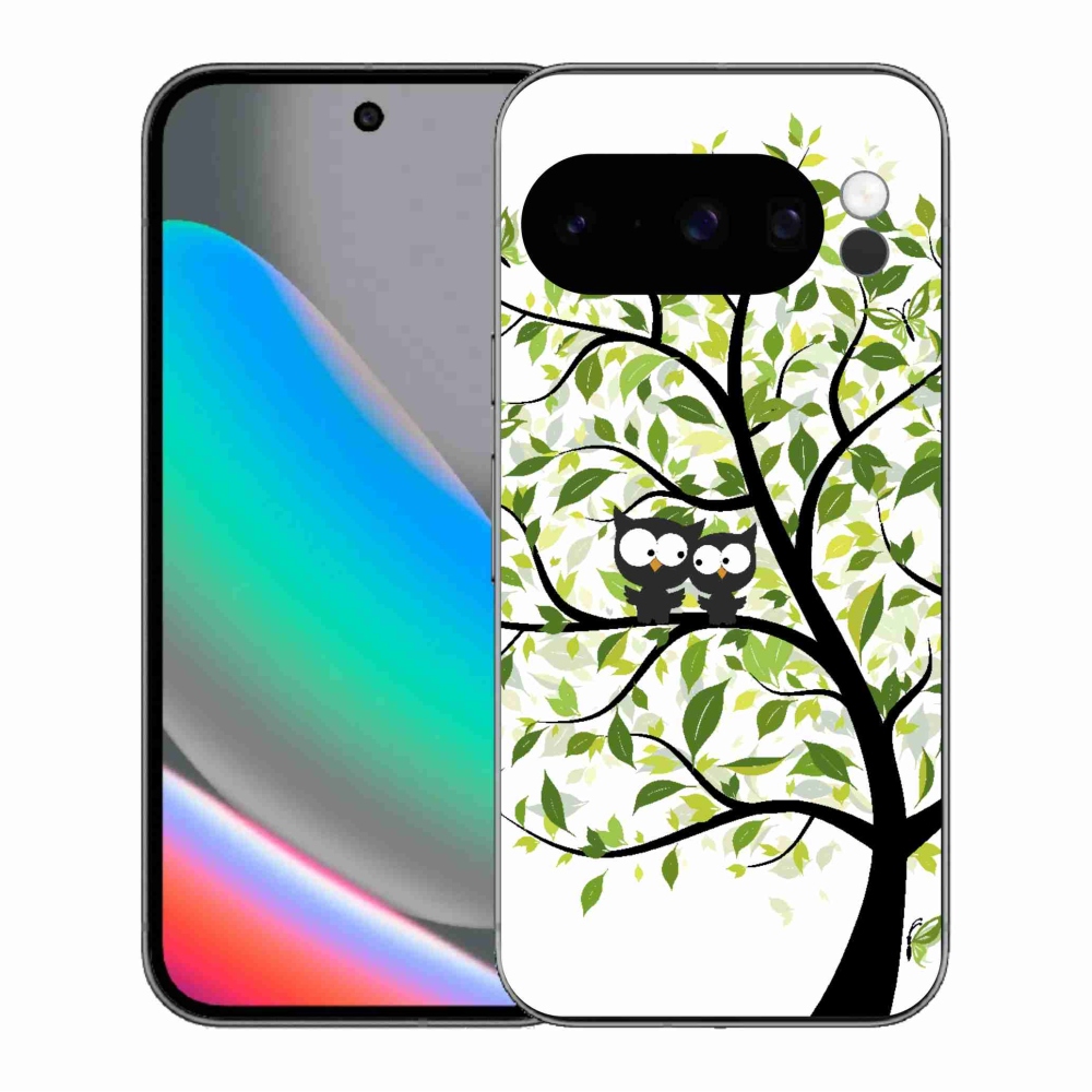 Zselés borítás mmCase a Google Pixel 10 Pro számára - baglyok a fán