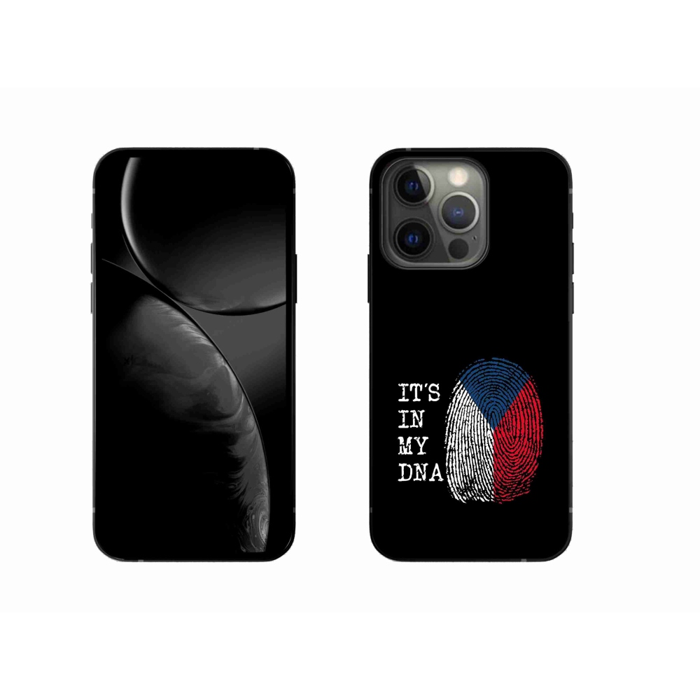 Zselés borítás mmCase iPhone 13 Pro 6.1 - zászlós ujjlenyomat fekete háttérrel