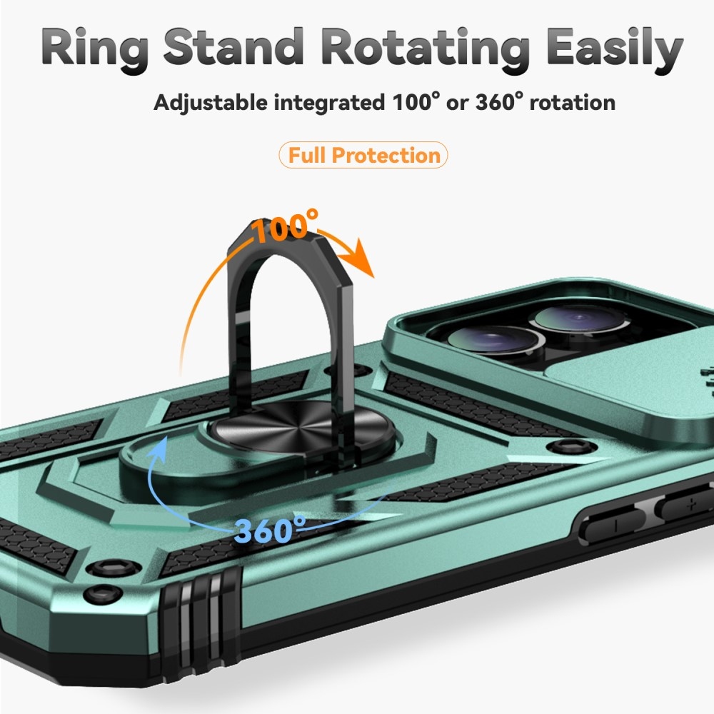 Tartós csúszásálló borító iPhone 16 készülékhez - zöld