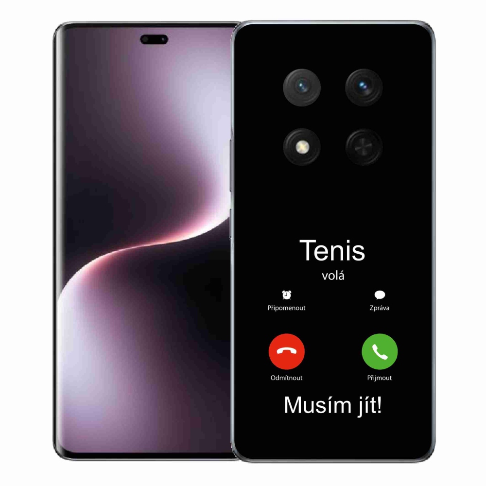 Gél borítás mmCase a Honor Magic 7 Lite 5G-n - teniszhívások fekete háttérrel