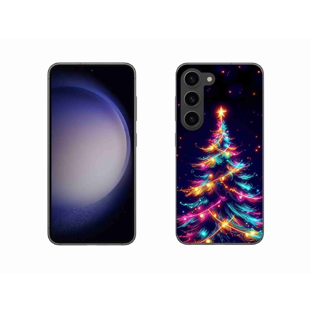 Gél borítás mmCase Samsung Galaxy S23 5G - neon karácsonyfa - Samsung Galaxy S23 5G számára
