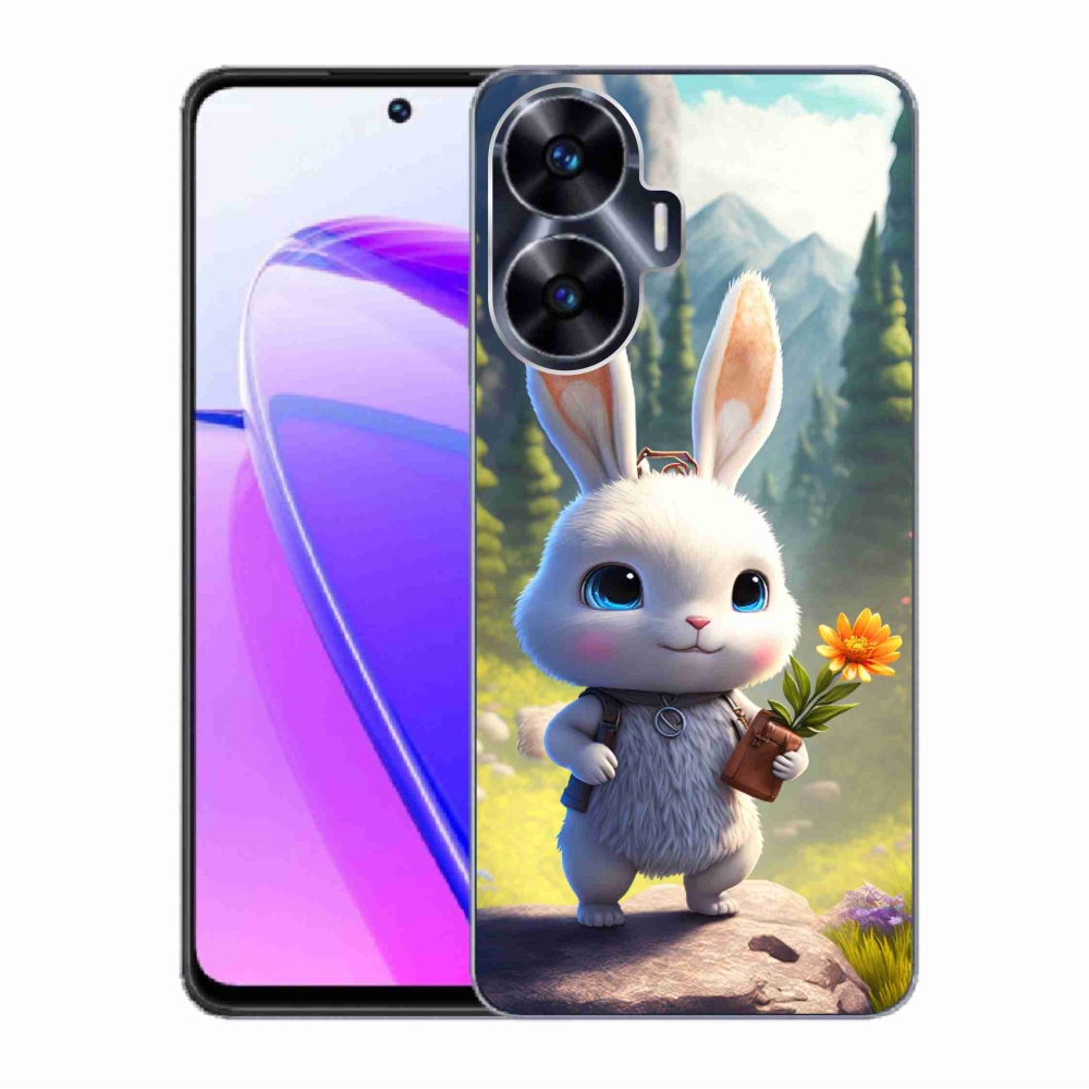 Gél borítás mmCase a Realme C55 készülékhez - aranyos nyuszi