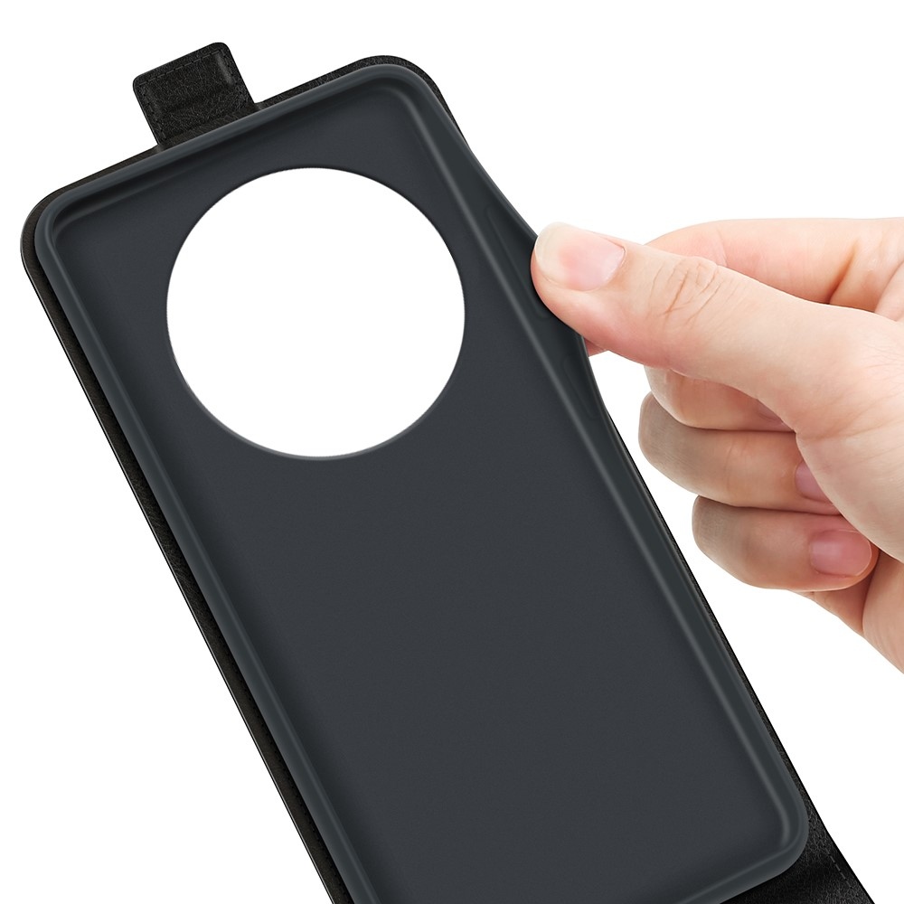 Függőleges könyvtáska Xiaomi Redmi 14C/Poco C75 számára - fekete