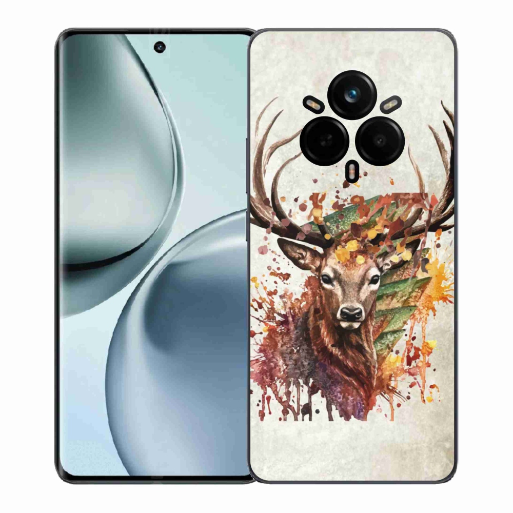 Zselés borítás mmCase a Realme 14 Pro+ 5G számára - szarvas 1