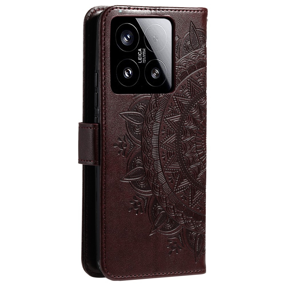 Mandala könyv tok Xiaomi 15 - barna