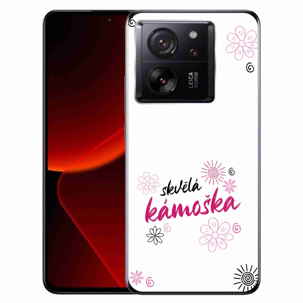 Gél borítás mmCase a Xiaomi 13T/13T Pro - nagyszerű haver fehér háttérrel