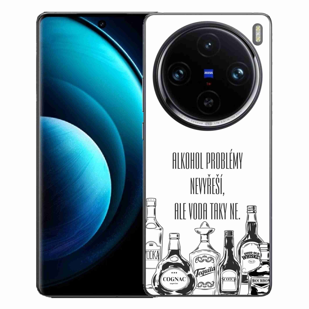 Zselés borító mmCase a Vivo X100 Pro 5G készülékhez - vicces szöveg fehér háttérrel