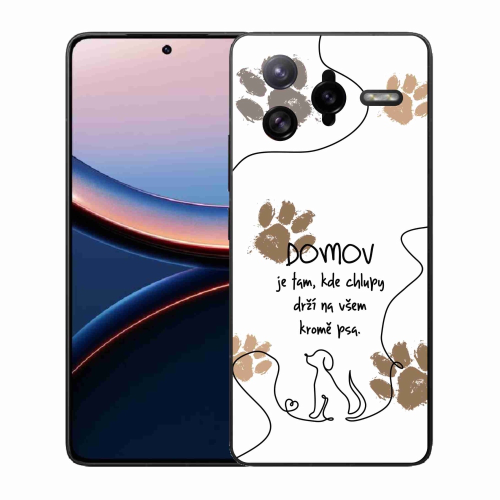 Gél borítás mmCase a Xiaomi Poco F7 Ultra számára - kutya motívum fehér háttérrel