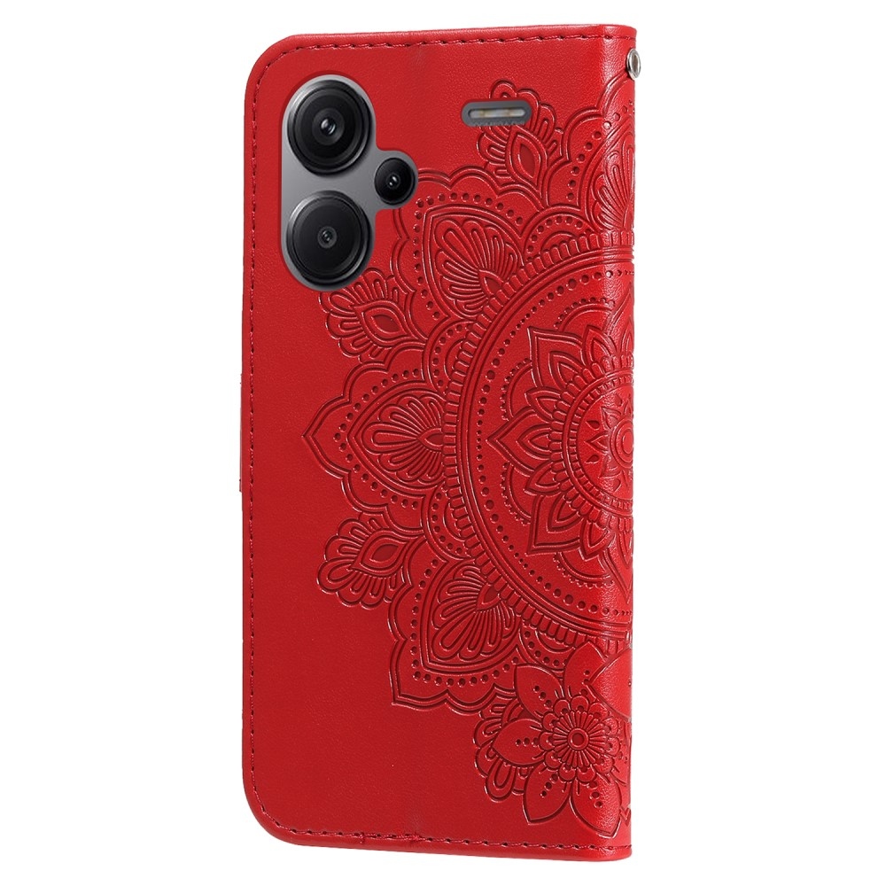 Mandala könyv tok a Xiaomi Redmi Note 13 Pro+ 5G számára - piros